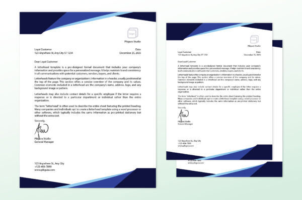 Company Letterhead - Microsoft Words Template