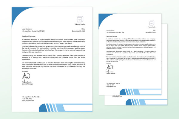 Business Letterhead - Microsoft Words Template