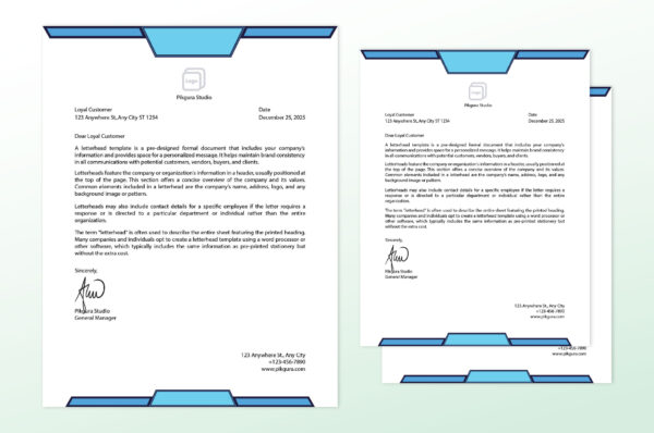 Business Letterhead - Microsoft Words Template