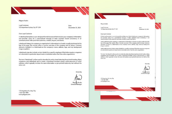 Sport Letterhead - Microsoft Words Template